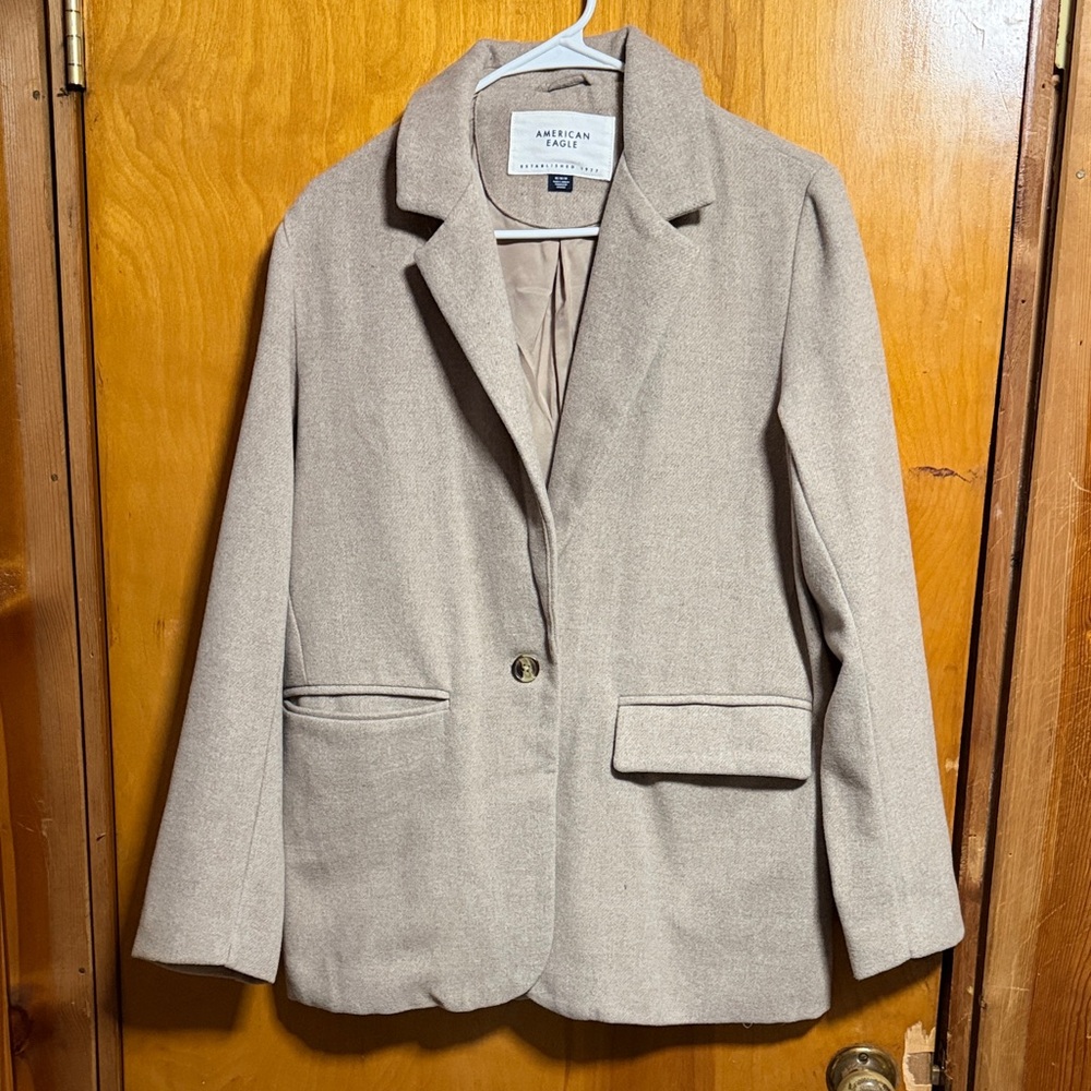 American Eagle Outfitters Women's Beige Blazer